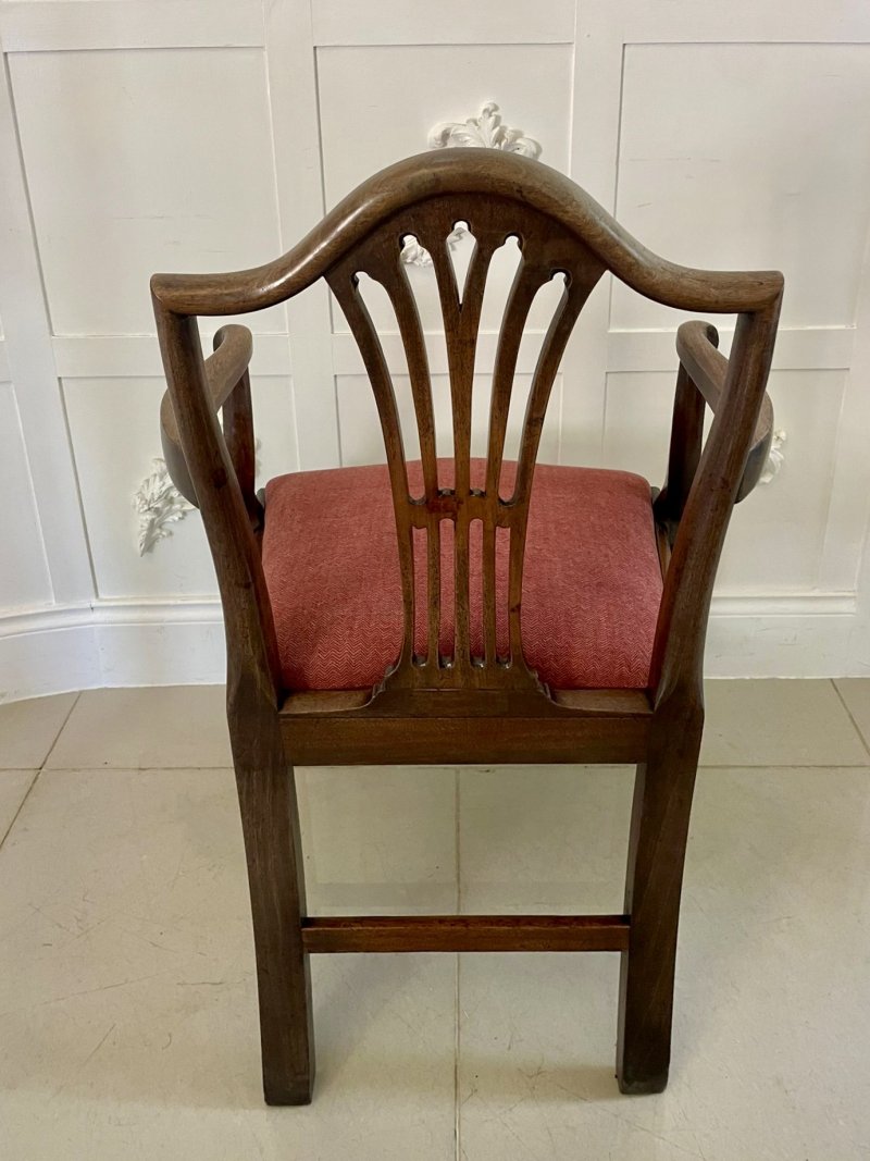 Set of 8 Antique Victorian Quality Mahogany Dining Chairs - Image 9